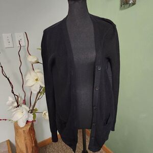 Cabi Size S Black V-Neck Cardigan Sweater